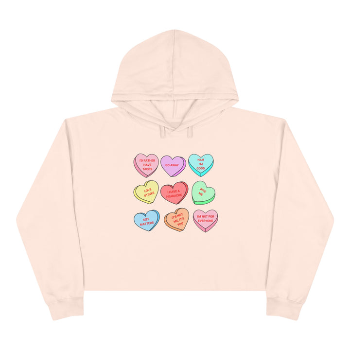Conversation Hearts - Crop Hoodie