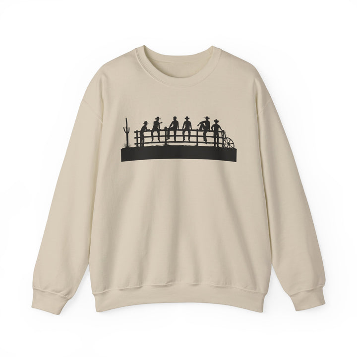 Cowboys On Fence Silhouette - Unisex Heavy Blend™ Crewneck Sweatshirt