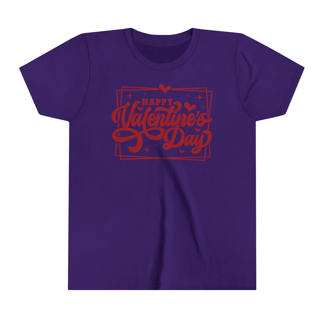 Happy Valentine's Day W/Hearts - Youth Short Sleeve Tee