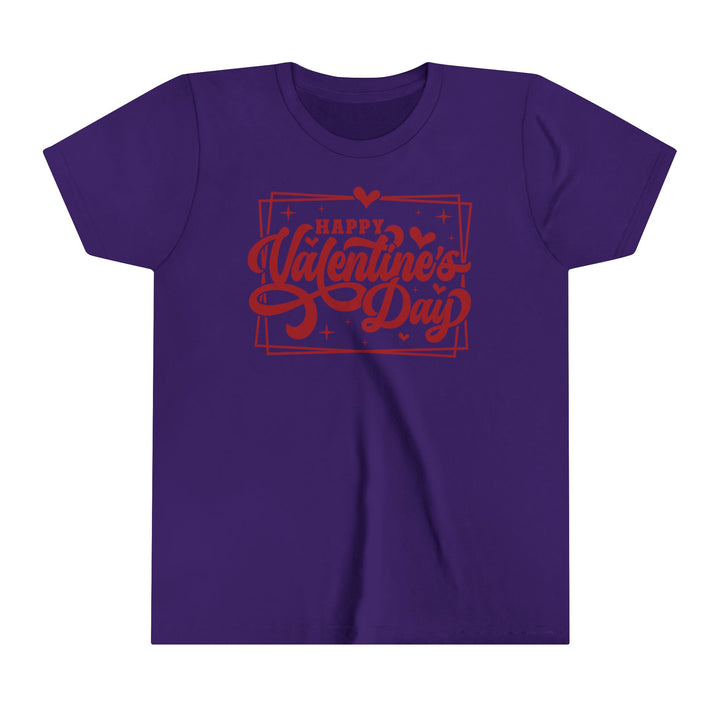 Happy Valentine's Day W/Hearts - Youth Short Sleeve Tee