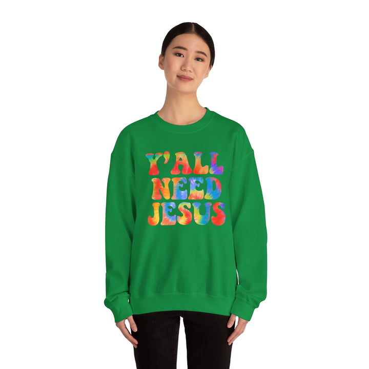 Y'All Need Jesus - Unisex Heavy Blend™ Crewneck Sweatshirt