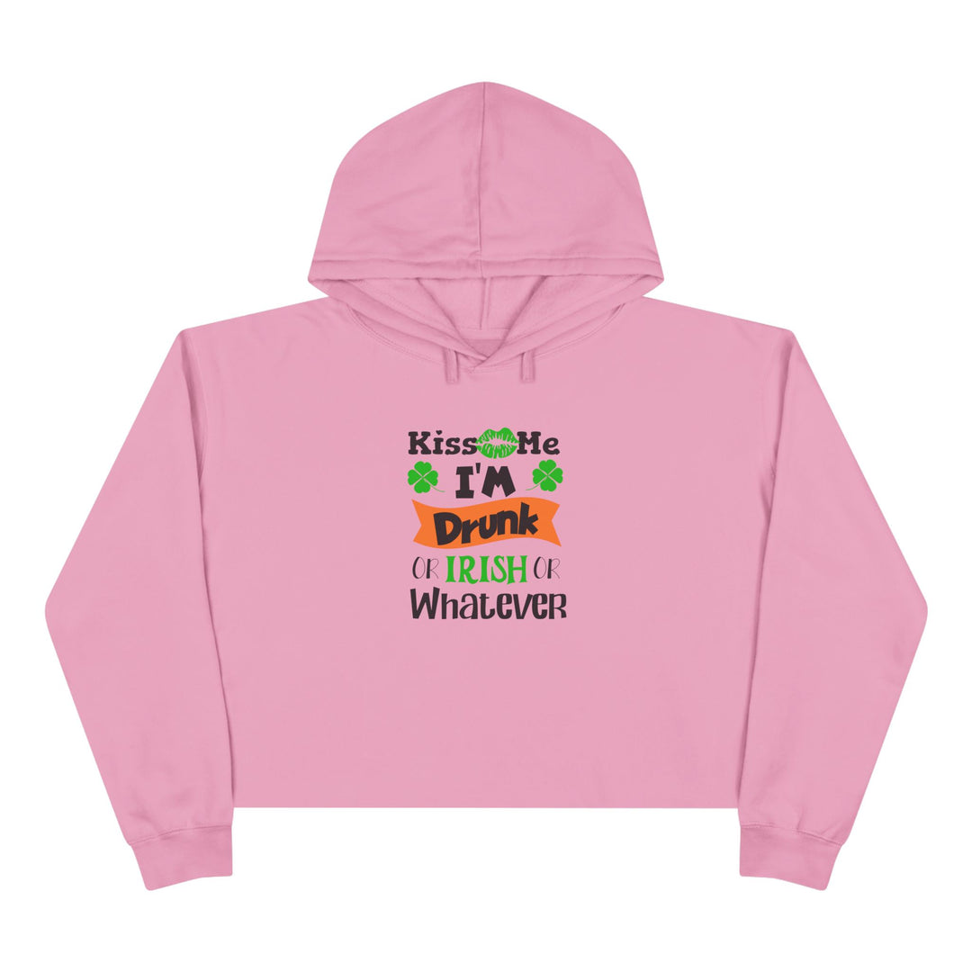 Kiss Me I'm Drunk - Crop Hoodie