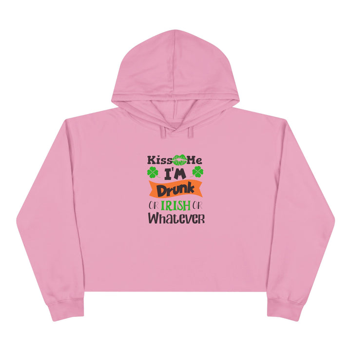 Kiss Me I'm Drunk - Crop Hoodie
