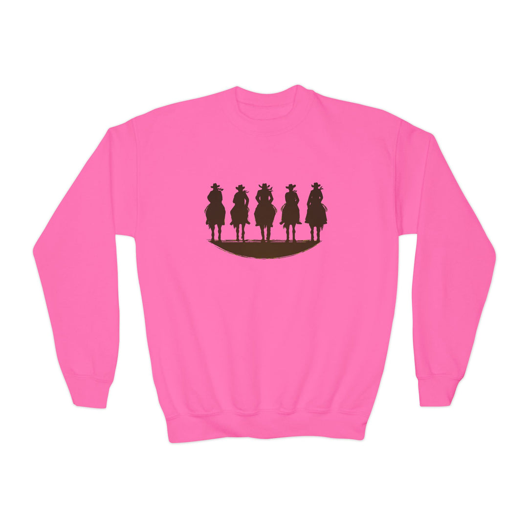 Cowboy Silhouette - Youth Crewneck Sweatshirt