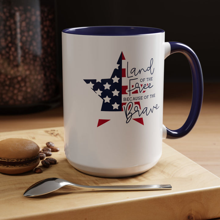 Land Of The Free - Accent Coffee Mug (11, 15oz)