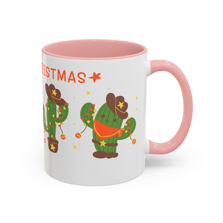 Merry Christmas Cactus -  Accent Coffee Mug (11, 15oz)