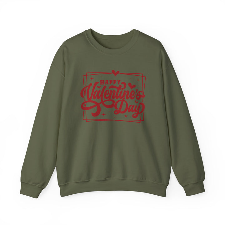 Happy Valentine's Day W/Hearts - Unisex Heavy Blend™ Crewneck Sweatshirt