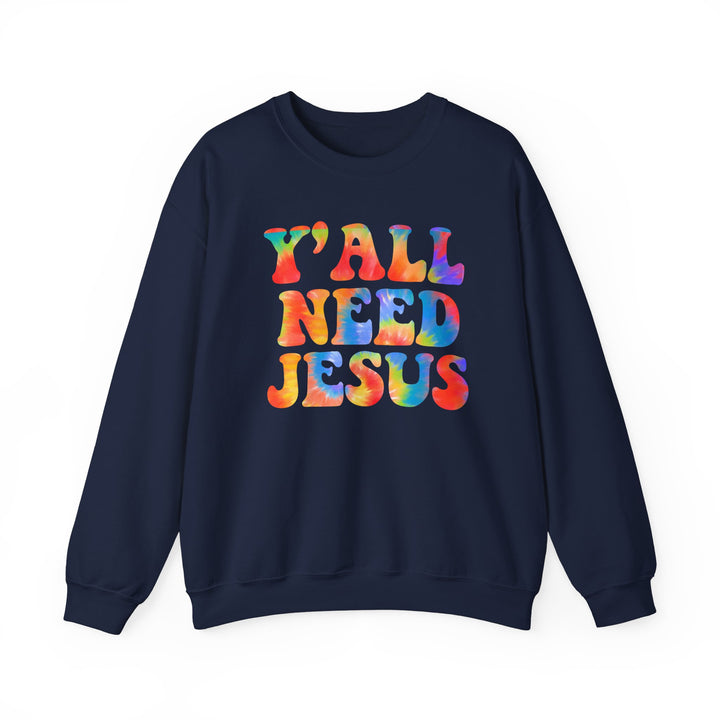 Y'All Need Jesus - Unisex Heavy Blend™ Crewneck Sweatshirt