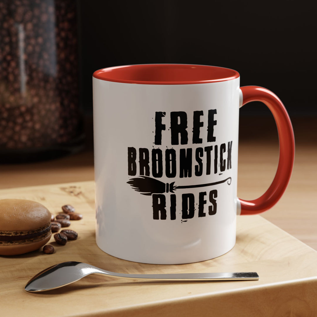 Free Broomstick Rides - Accent Coffee Mug (11, 15oz)