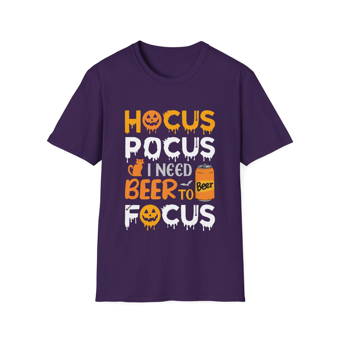 Hocus Pocus I Need A Beer To Focus - Unisex Softstyle T-Shirt