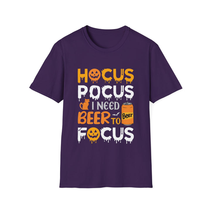 Hocus Pocus I Need A Beer To Focus - Unisex Softstyle T-Shirt