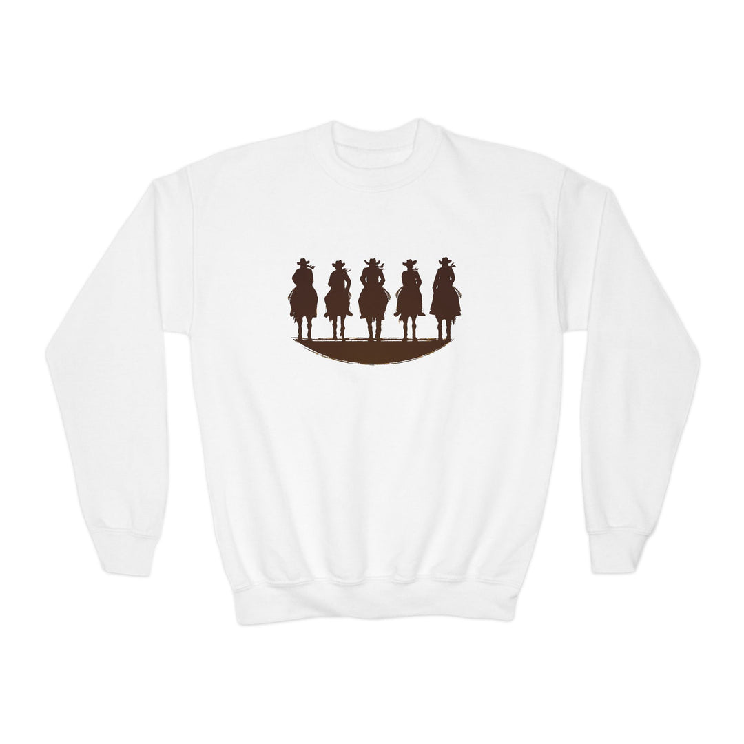 Cowboy Silhouette - Youth Crewneck Sweatshirt