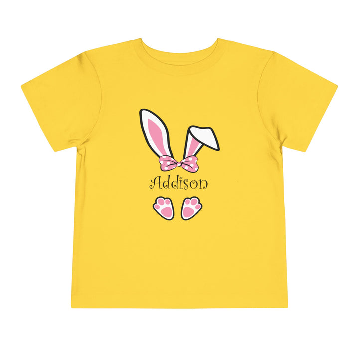 Personalized Girls Easter Bunny - Toddler Short Sleeve Tee