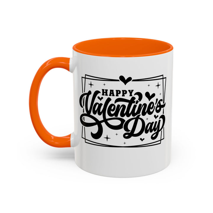 Happy Valentine's Day W/Hearts - Accent Coffee Mug (11, 15oz)