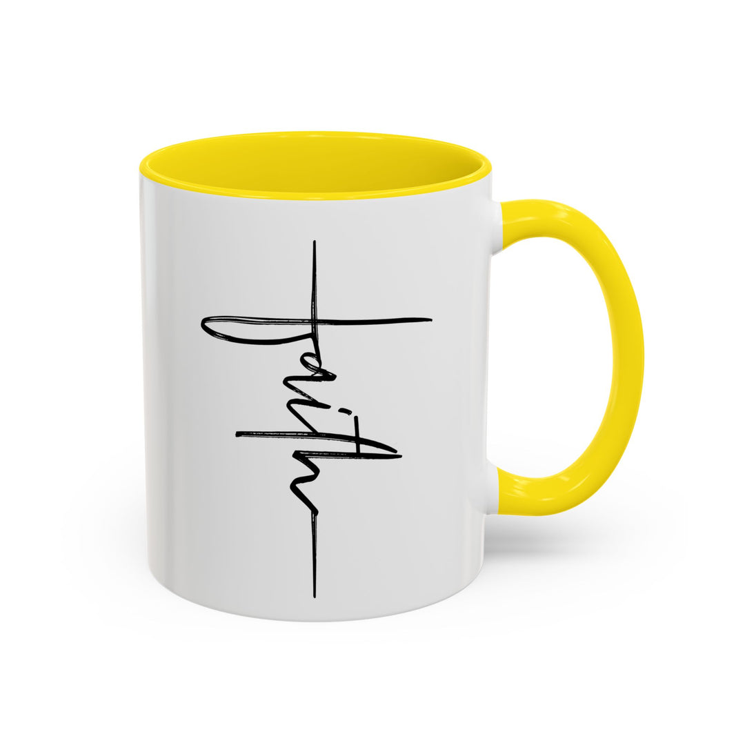 Faith Cross - Accent Coffee Mug (11, 15oz)