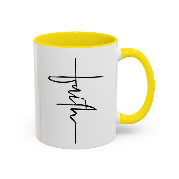 Faith Cross - Accent Coffee Mug (11, 15oz)
