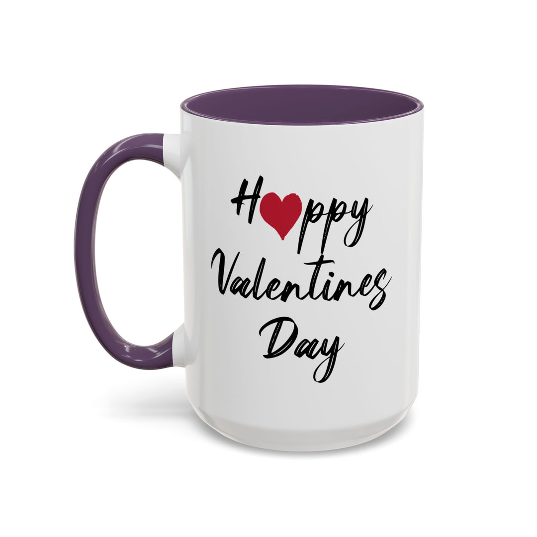 Happy Valentines Day - Accent Coffee Mug (11, 15oz)