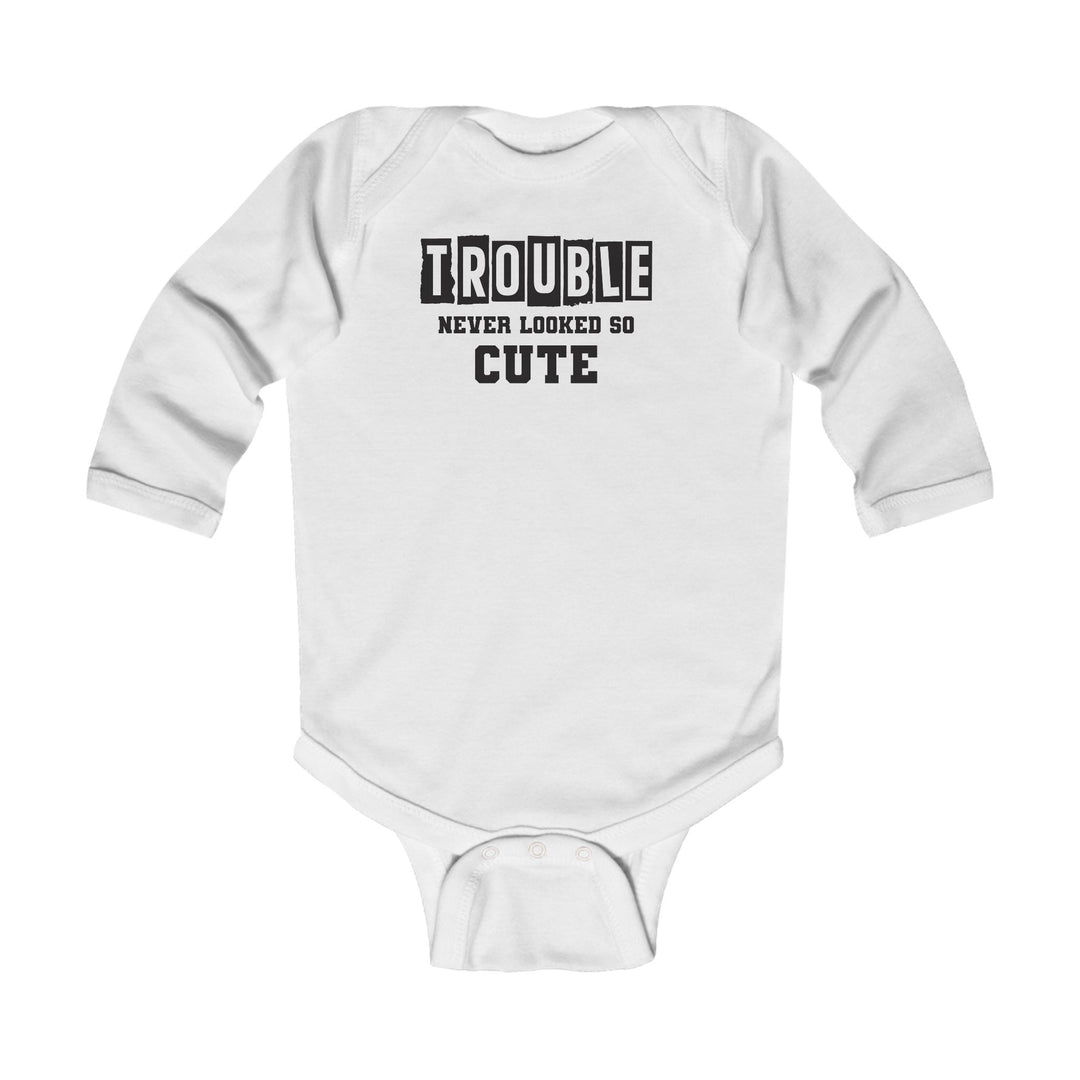 Trouble Never Looked So Cute - Infant Long Sleeve Bodysuit