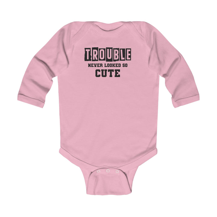 Trouble Never Looked So Cute - Infant Long Sleeve Bodysuit
