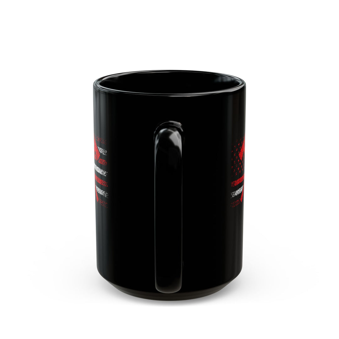Firefighter American Flag - Black Mug (11oz, 15oz)