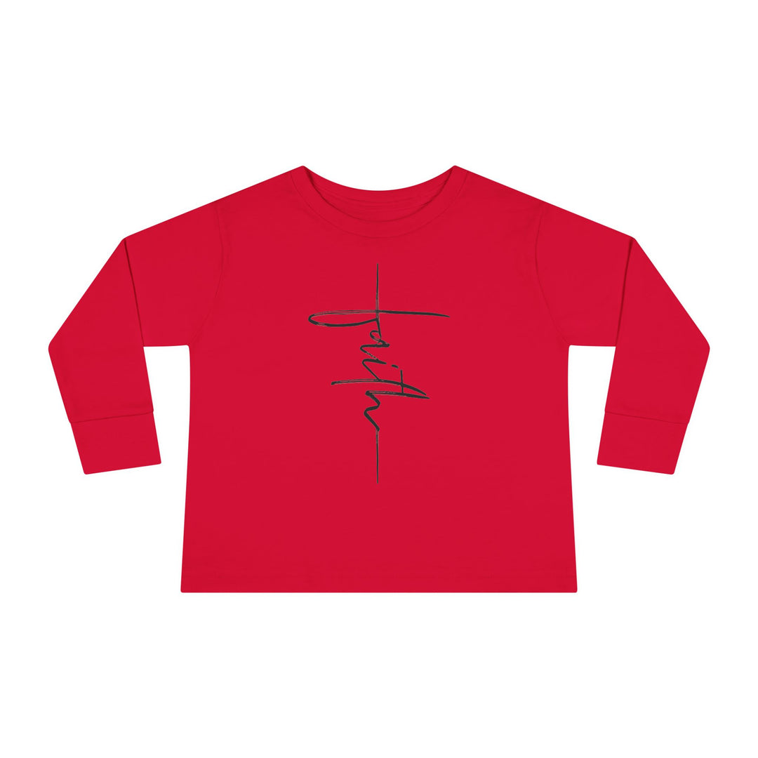 Faith Cross - Toddler Long Sleeve Tee