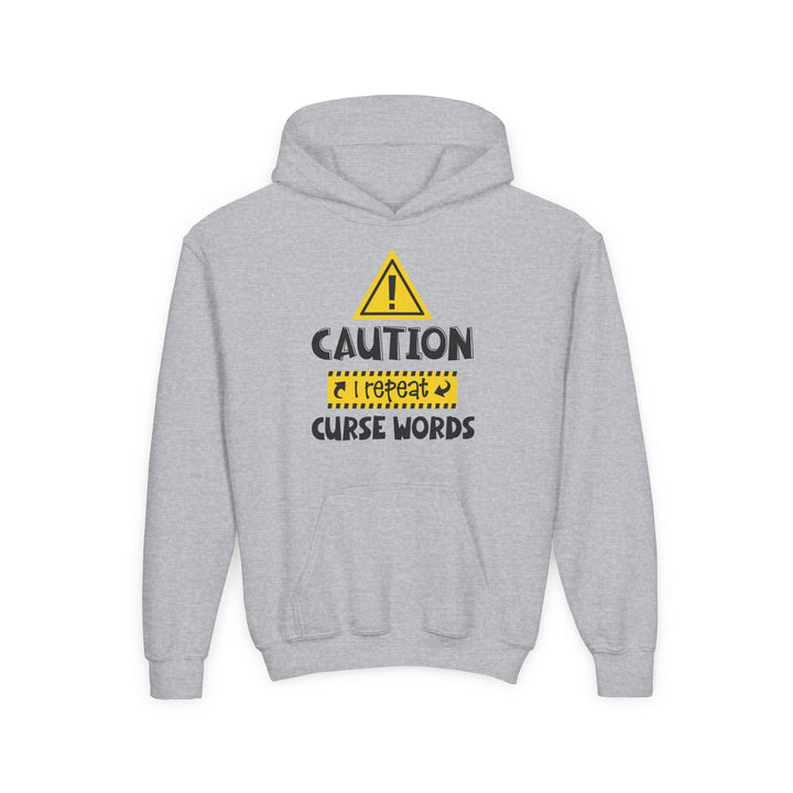 Caution - Youth Heavy Blend Hooded Sweatshirt