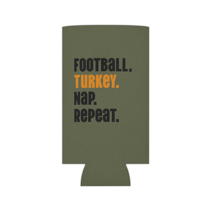 Football Turkey Nap Repeat - Can Cooler