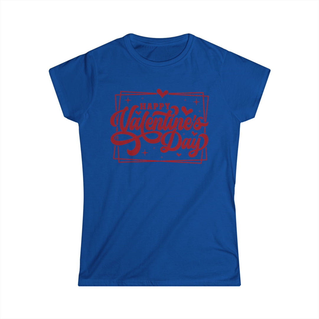 Happy Valentine's Day W/Hearts - Women's Softstyle Tee
