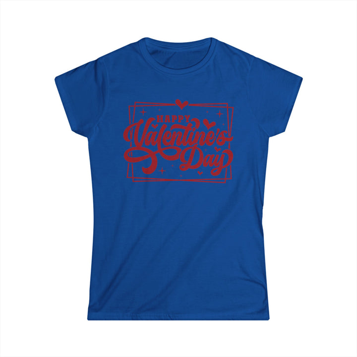 Happy Valentine's Day W/Hearts - Women's Softstyle Tee
