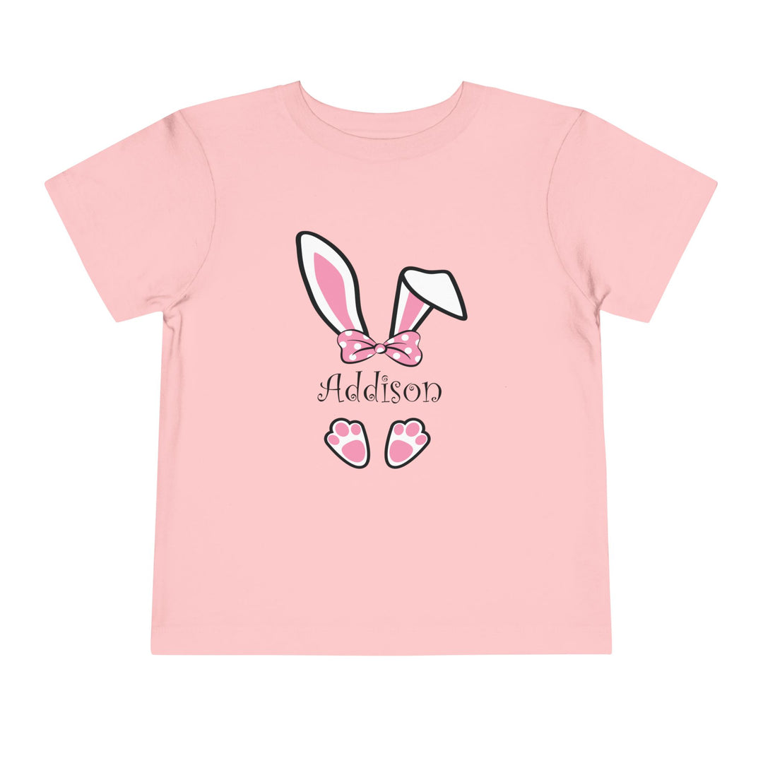 Personalized Girls Easter Bunny - Toddler Short Sleeve Tee