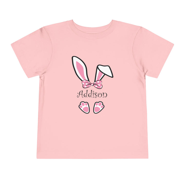 Personalized Girls Easter Bunny - Toddler Short Sleeve Tee