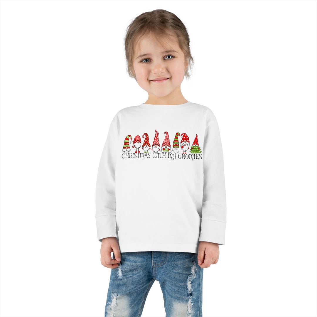 Christmas With My Gnomies - Toddler Long Sleeve Tee