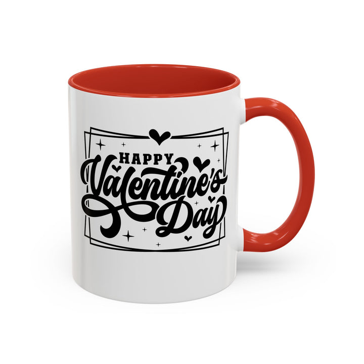 Happy Valentine's Day W/Hearts - Accent Coffee Mug (11, 15oz)