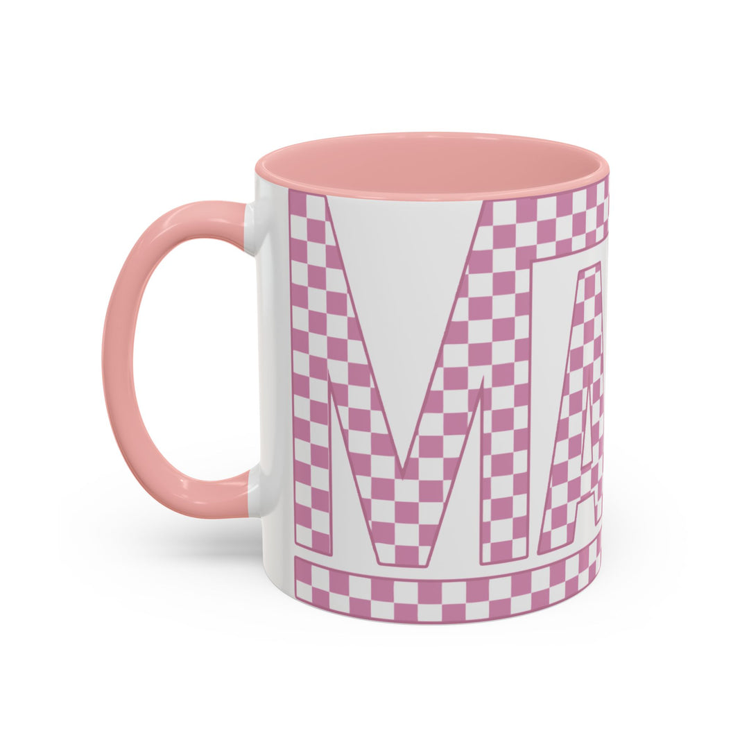 Pink Check Mama - Accent Coffee Mug (11, 15oz)