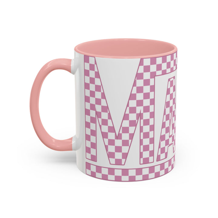 Pink Check Mama - Accent Coffee Mug (11, 15oz)