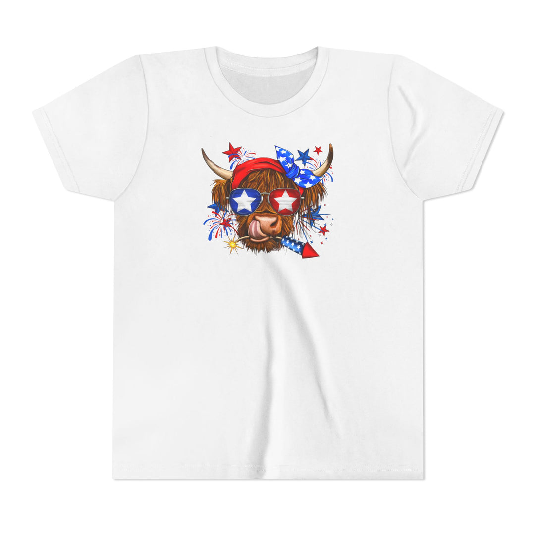4th Of July Cow - Youth Short Sleeve Tee