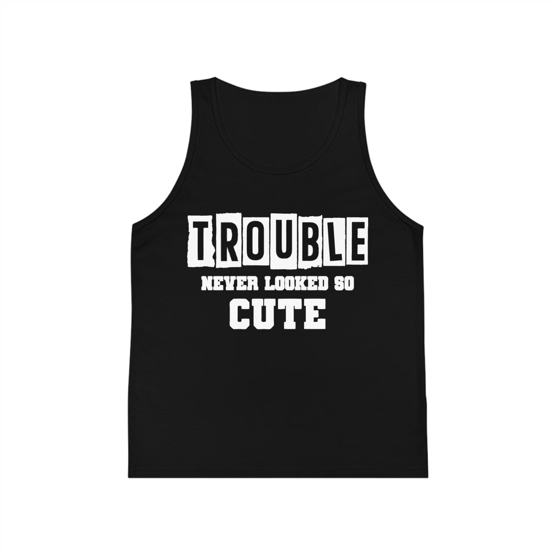 Trouble Never Looked So Cute - Kid's Jersey Tank Top