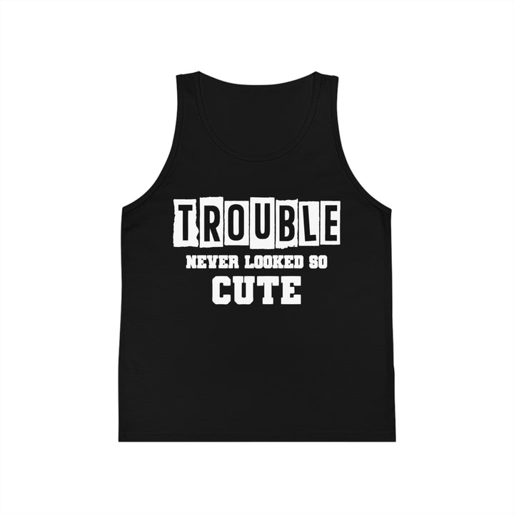 Trouble Never Looked So Cute - Kid's Jersey Tank Top