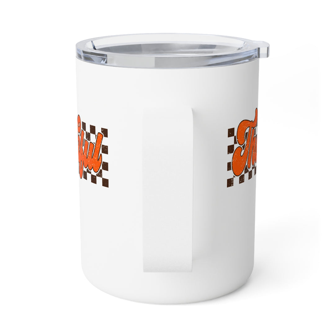 Retro Thankful - Insulated Coffee Mug, 10oz