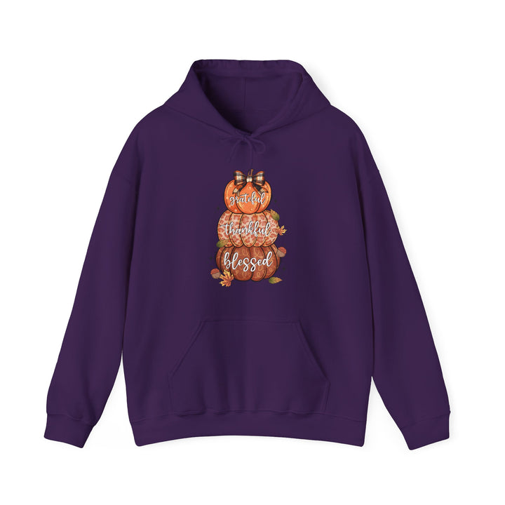 Grateful Thankful Blessed Pumpkins - Unisex Heavy Blend™ Hooded Sweatshirt