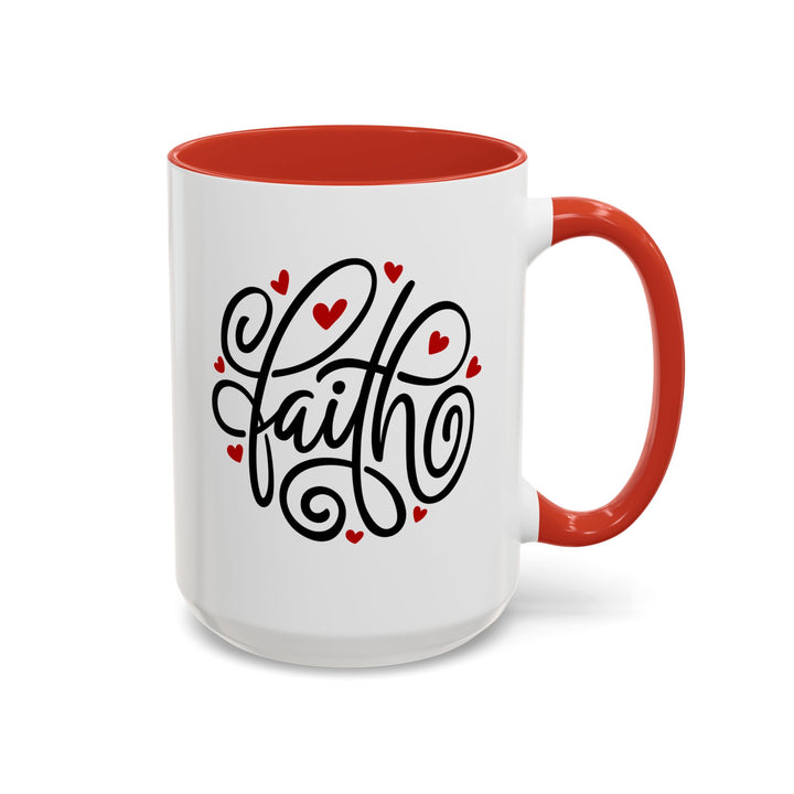 Faith Hearts - Accent Coffee Mug (11, 15oz)
