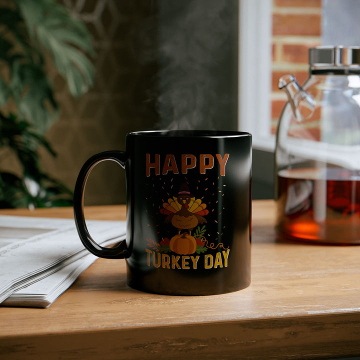 Happy Turkey Day - Black Mug (11oz, 15oz)