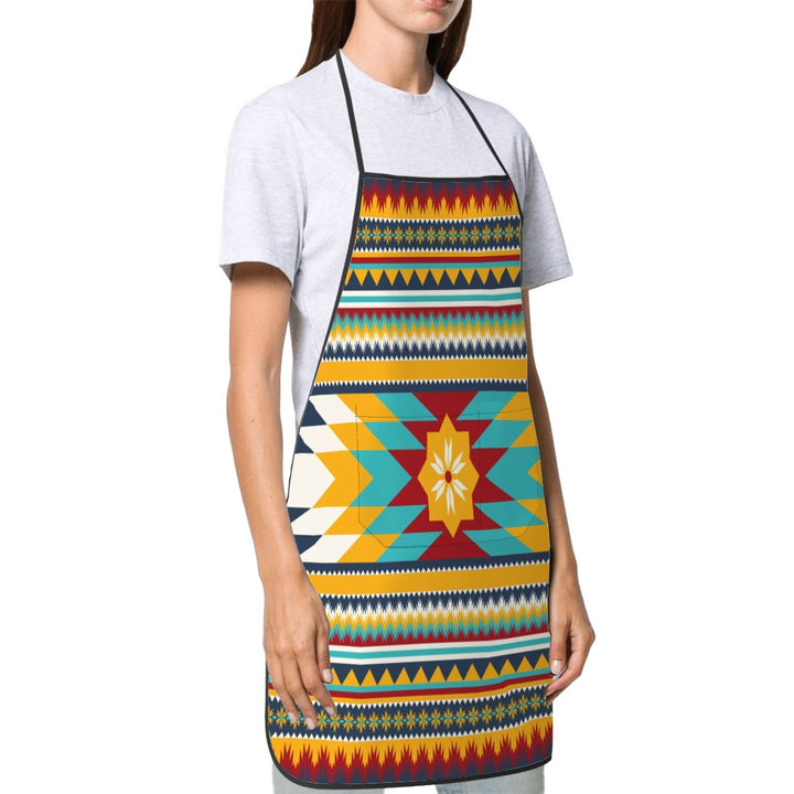 Gold Aztec - Adult Apron with Pockets