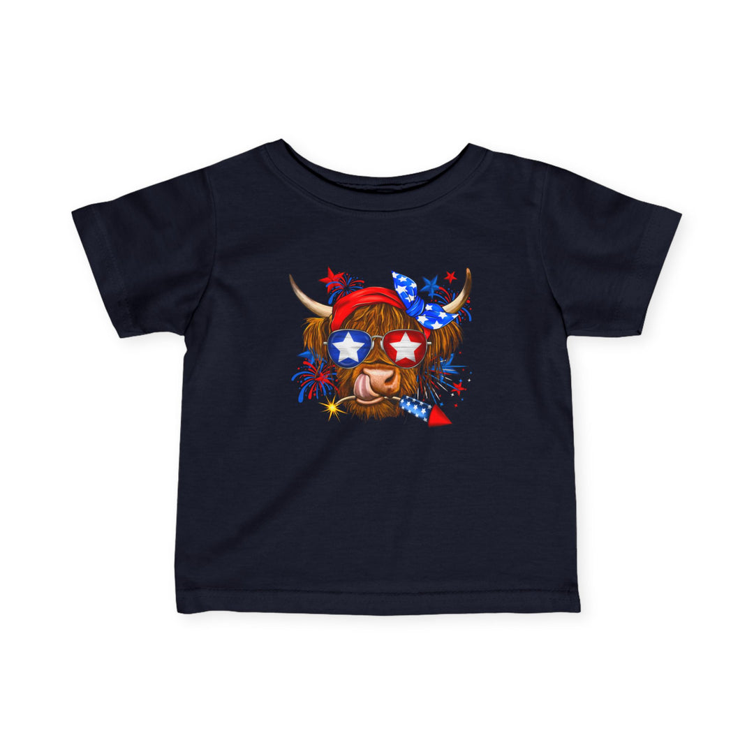 4th Of July Cow - Infant Fine Jersey Tee
