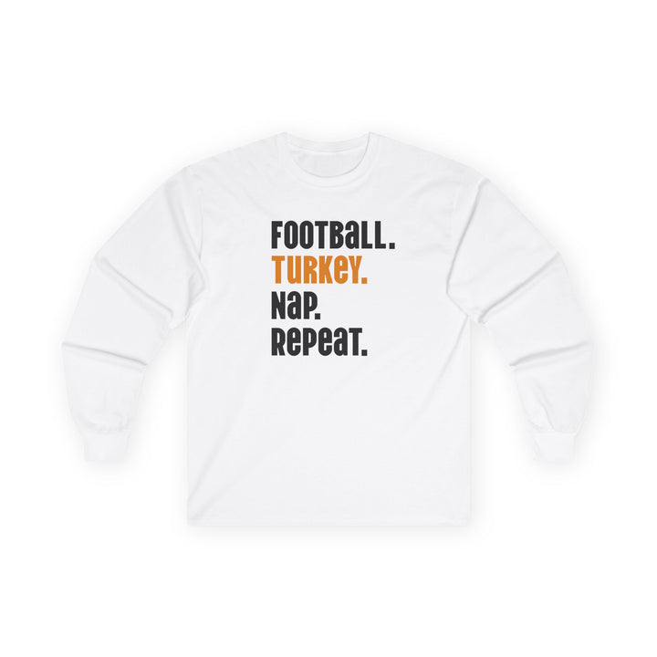 Football Turkey Nap Repeat - Unisex Ultra Cotton Long Sleeve Tee