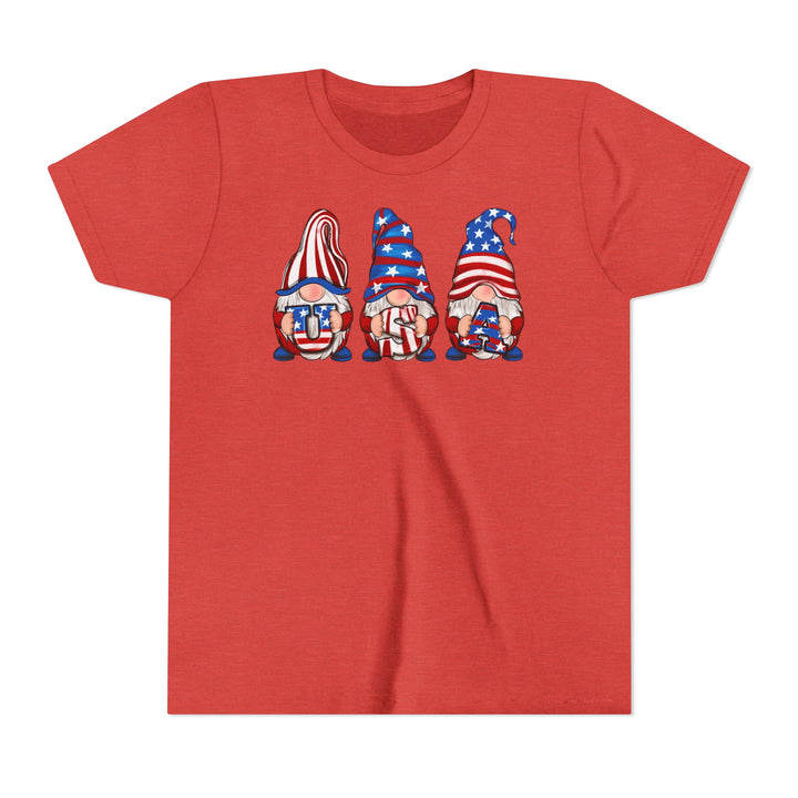 4th Of July Gnomes - Youth Short Sleeve Tee