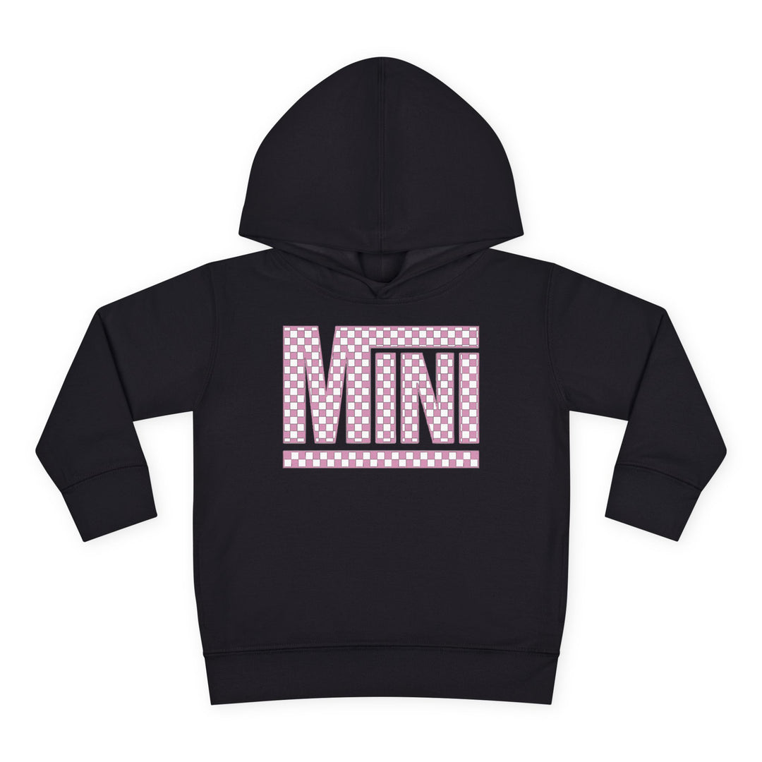 Pink Check Mini - Toddler Pullover Fleece Hoodie