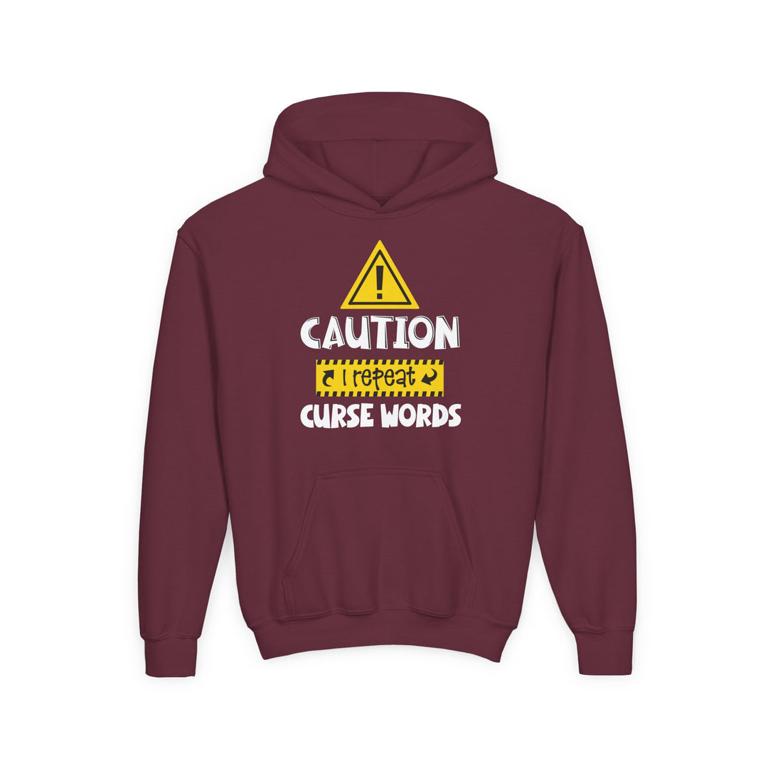 Caution - Youth Heavy Blend Hooded Sweatshirt