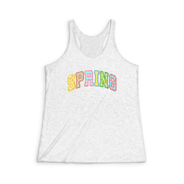 Spring Quilt - Women's Tri-Blend Racerback Tank