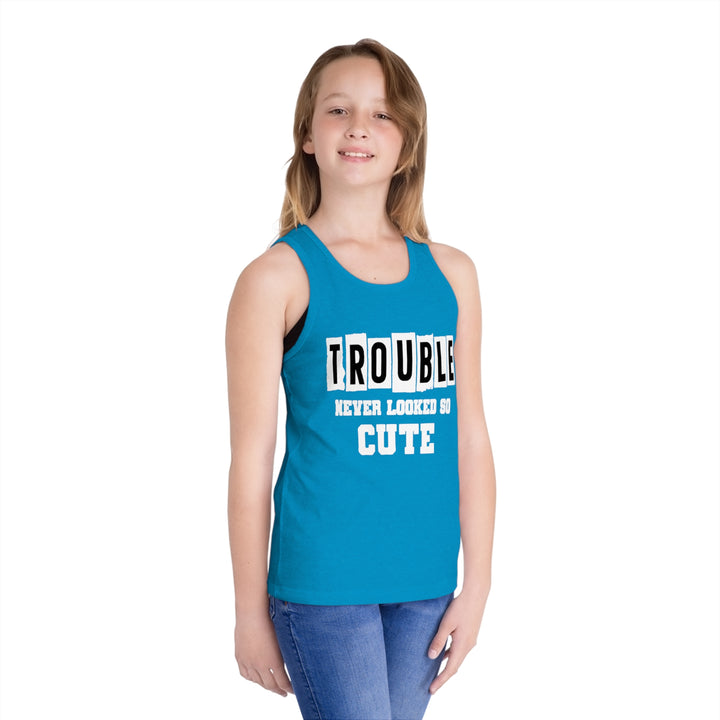 Trouble Never Looked So Cute - Kid's Jersey Tank Top
